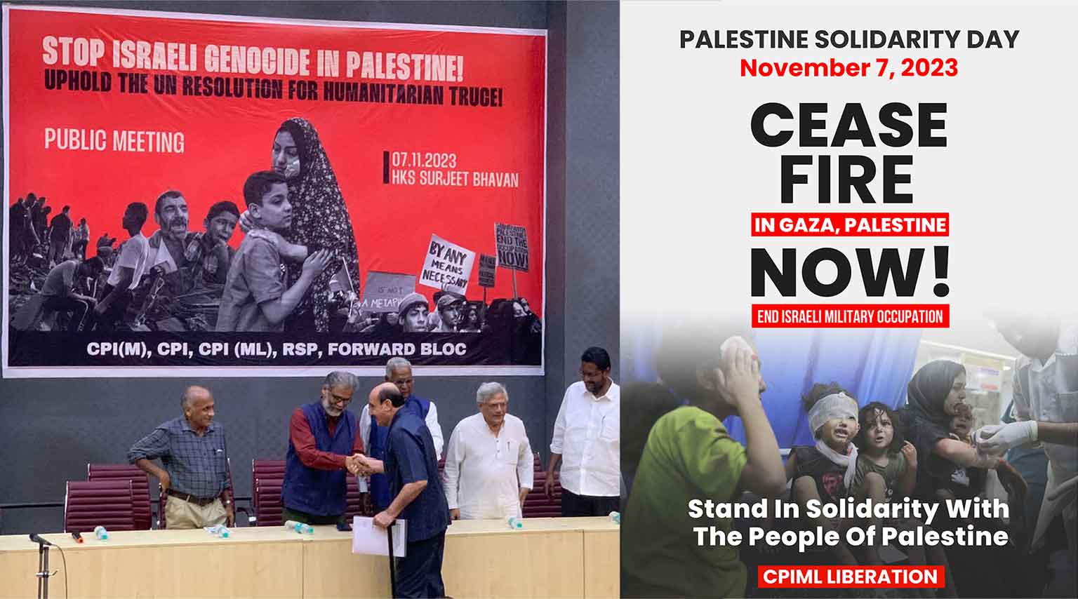 Left Parties Call for Country-Wide Action for Ceasefire in Gaza and Against Israel’s Genocidal War