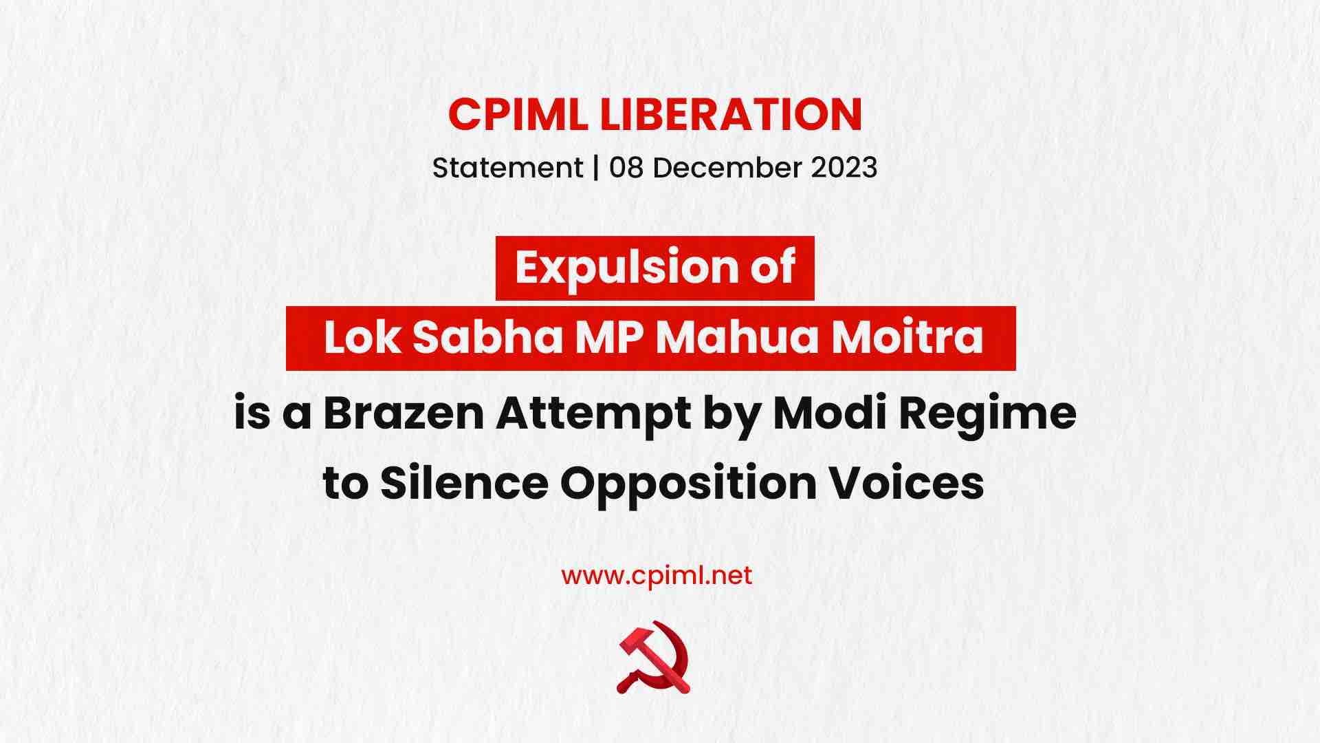 Expulsion of Mahua Moitra: Fascist Strike on India's Parliamentary Democracy