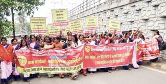 ASHA Workers Hold Massive Protest 