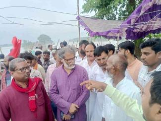 CPIML GS visits Flood Affected Areas in Bihar